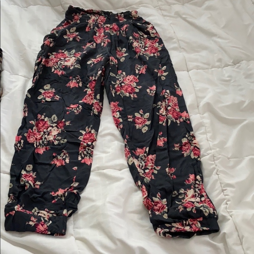 Floral Print Jogger Pants